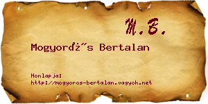 Mogyorós Bertalan névjegykártya